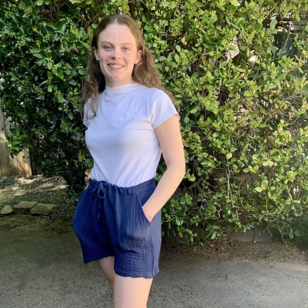 Cotton Gauze Drawstring Shorts