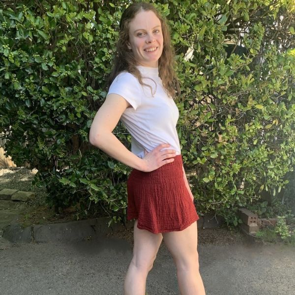 Cotton Gauze Smocked Waist Shorts