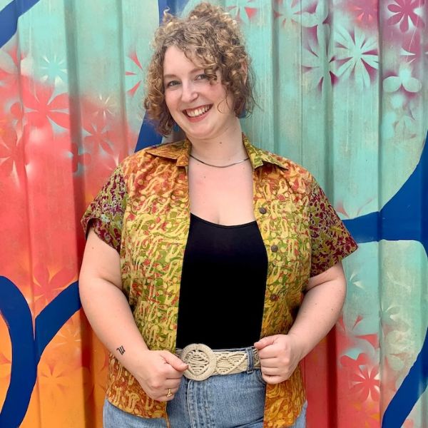 Multi Batik Short Sleeve Button Up Shirt