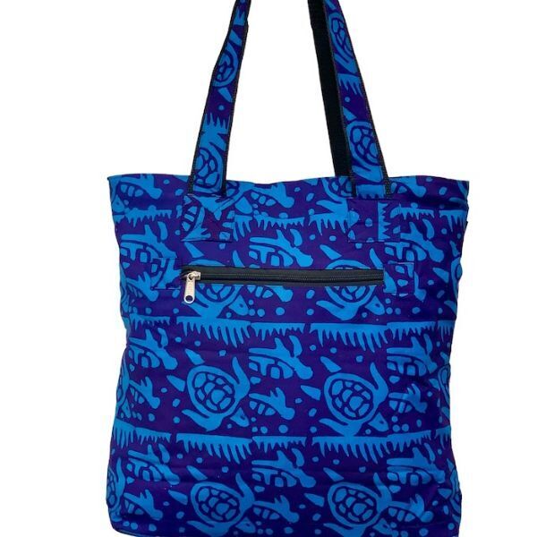 Picture of batik turtle tote