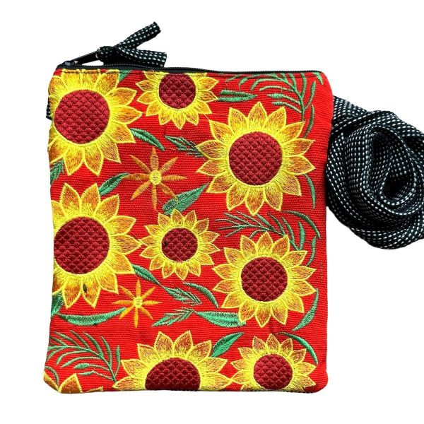 Picture of embroidered sunflower bag - classic