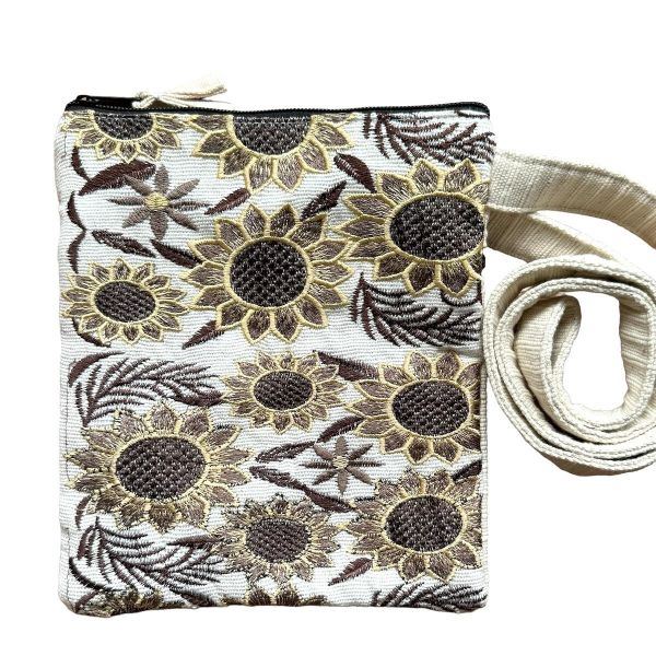 Picture of embroidered sunflower bag - classic