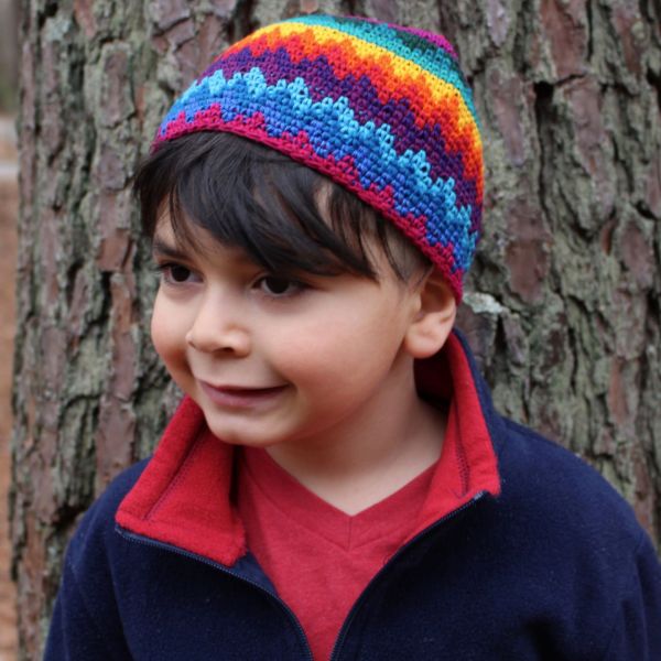 Picture of kids' crocheted kufi hat