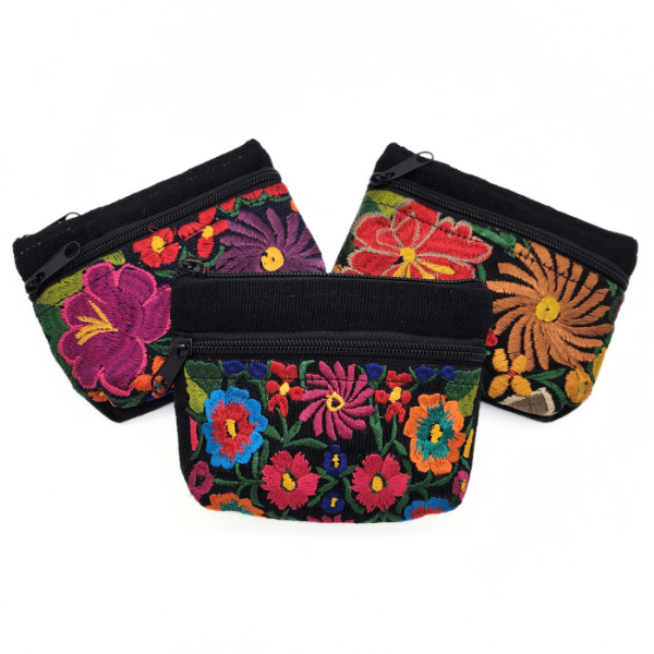 Picture of two zip flower pouch