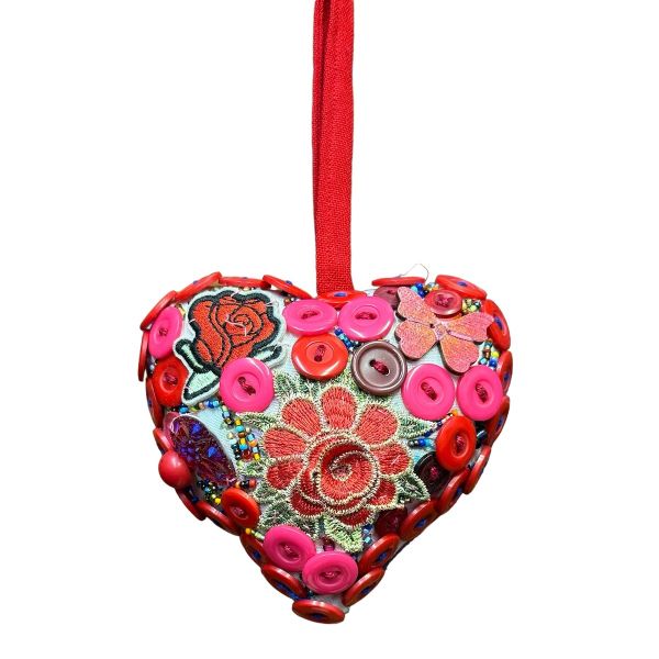 Picture of buttoned heart ornament