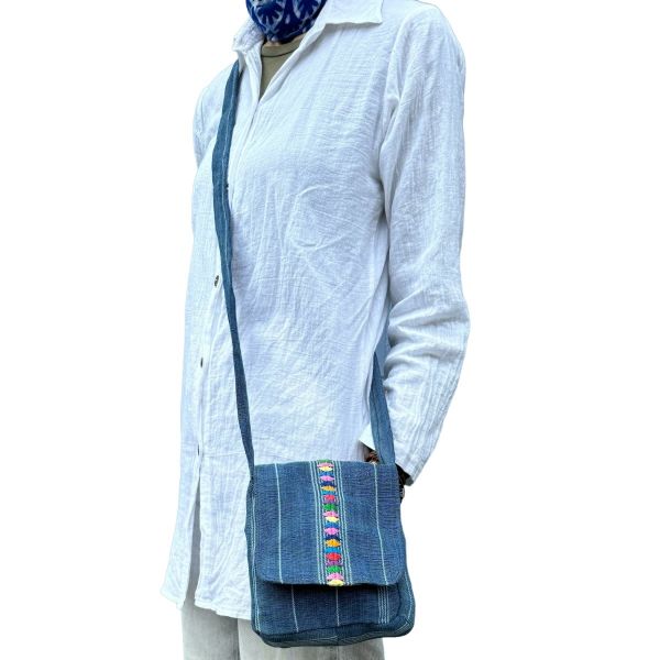 Blue Corte Crossbody Bag