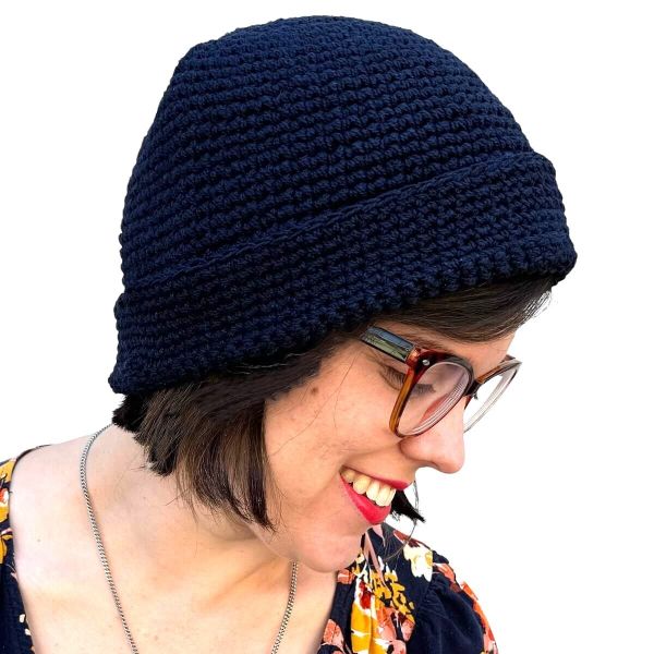 Picture of cuffed crocheted kufi hat