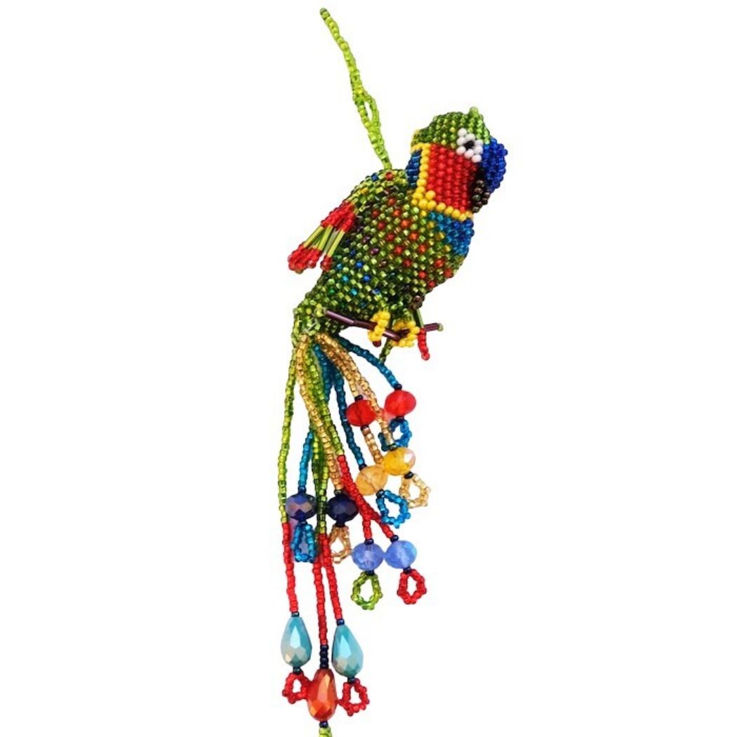 Picture of beaded parrot ornament