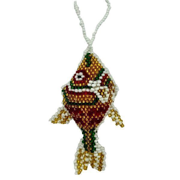 Picture of beaded holiday ornament