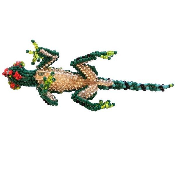 Picture of beaded iguana pin