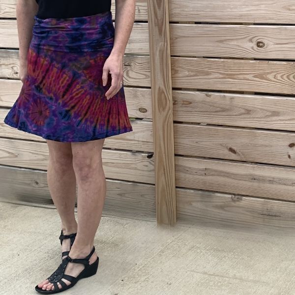 Picture of tie dye mini skirt