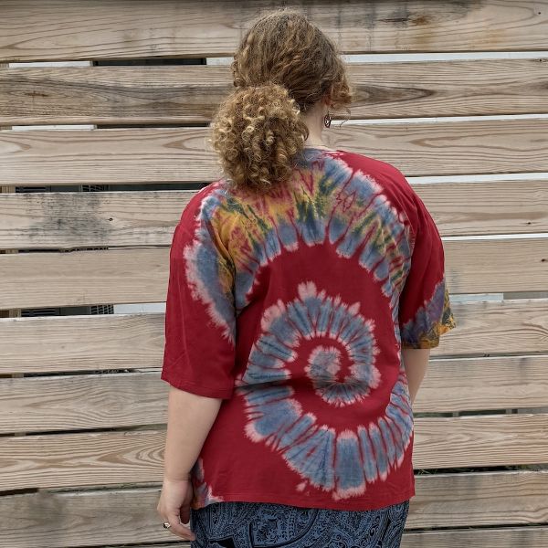 Picture of braided spiral tie dye tunic