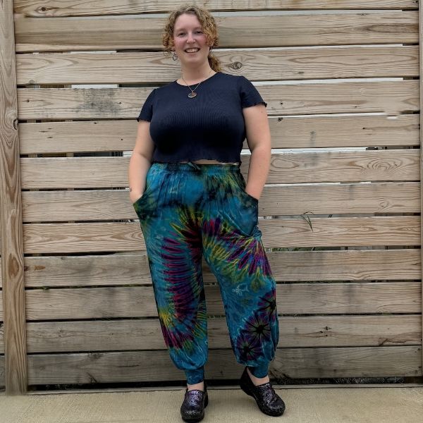Turquoise Jenny Tie Dye Jogger Pants