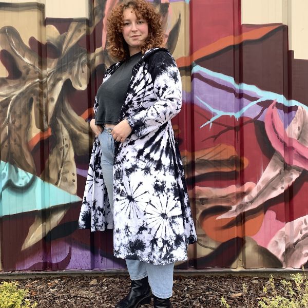 Picture of cotton hoodie jacket - tie dye