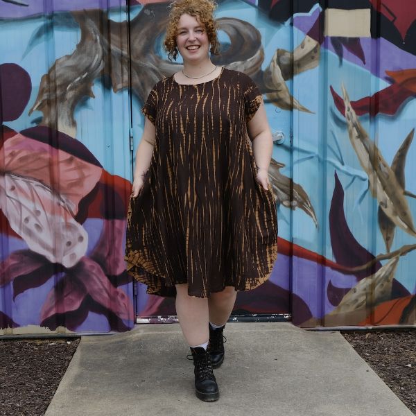 Rosie Tie Dye Cap Sleeve Swing Dress