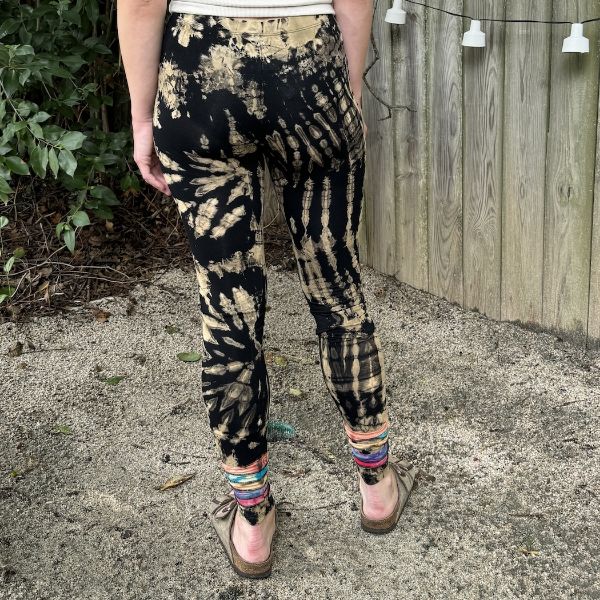 Tie Dye Layered Bottom Leggings  (Back)