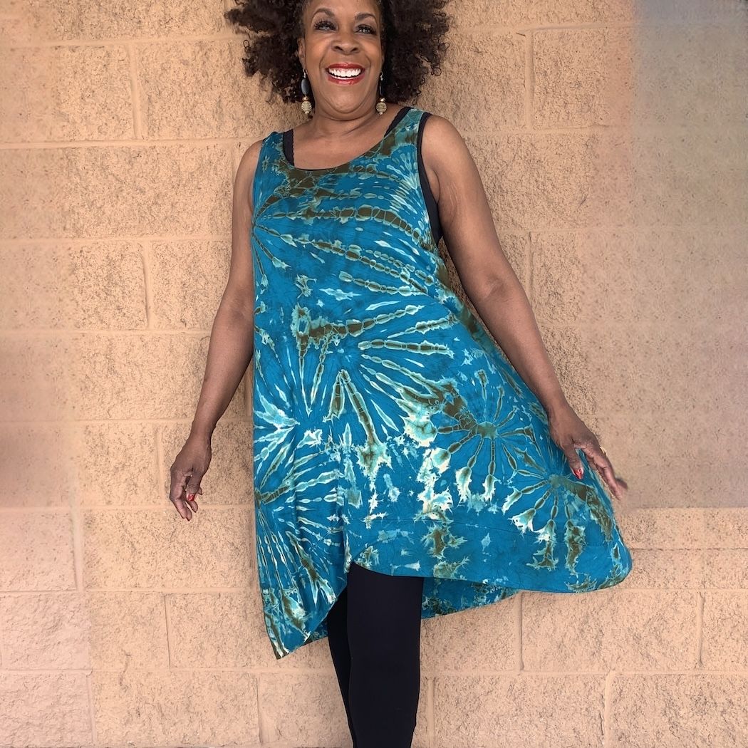 Chloe Tie Dye Sleeveless High-Low Tunic