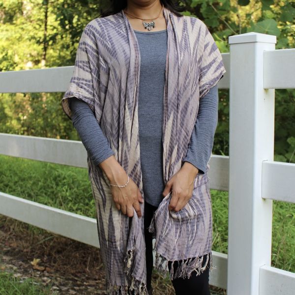 Picture of natural dye wrap kimono