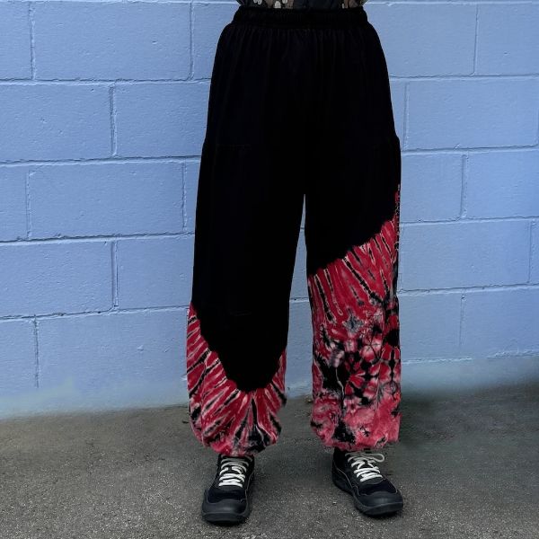 Picture of cotton split tie dye harem pants