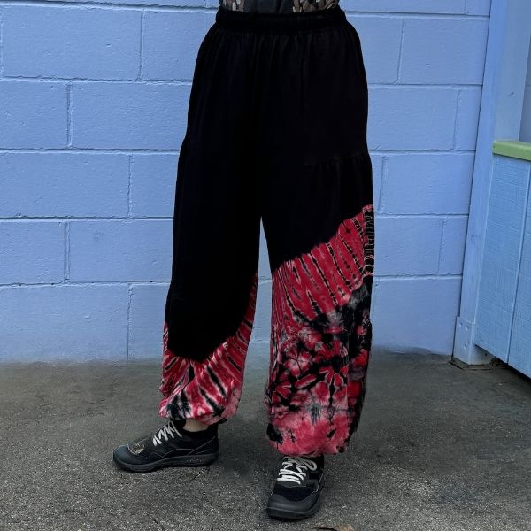 	Split Tie Dye Harem Pants