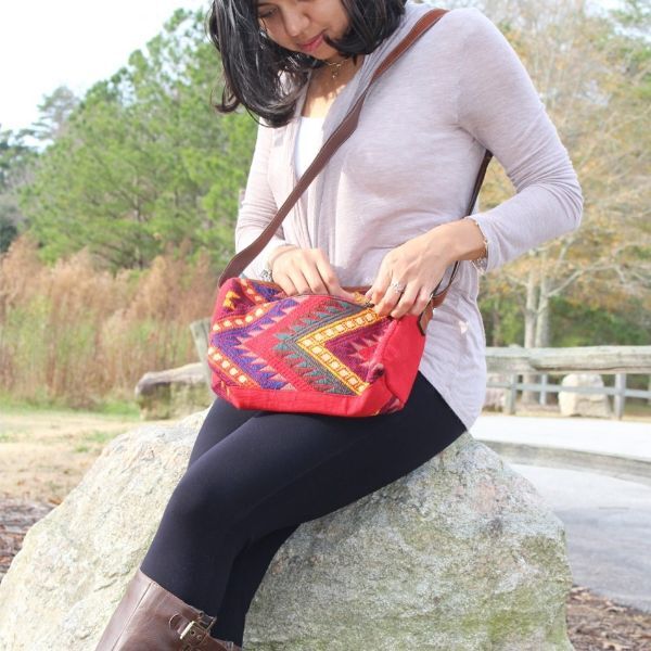 Picture of volcano woven cotton purse