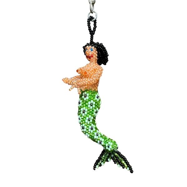 Picture of beaded mermaid keychain/ornament