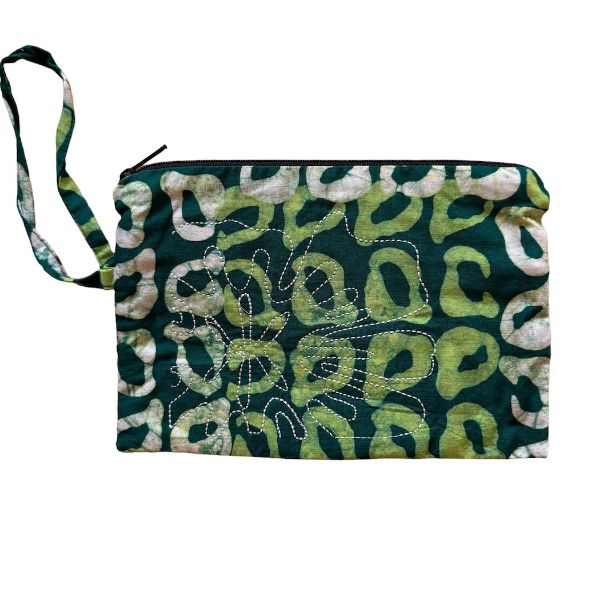 Picture of batik floral wristlet