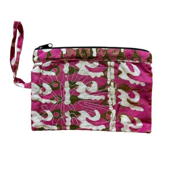 Picture of batik floral wristlet
