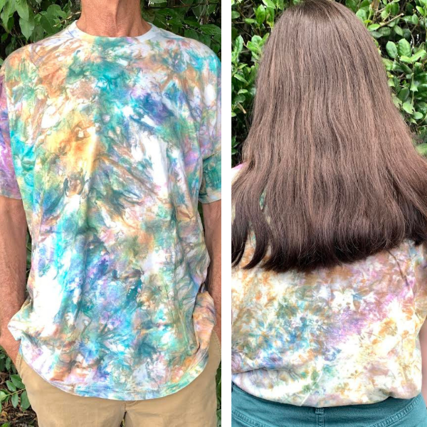 Picture of tropical tie dye cotton t-shirt