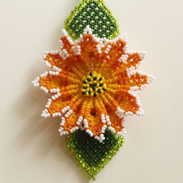 Picture of beaded wildflower ornament