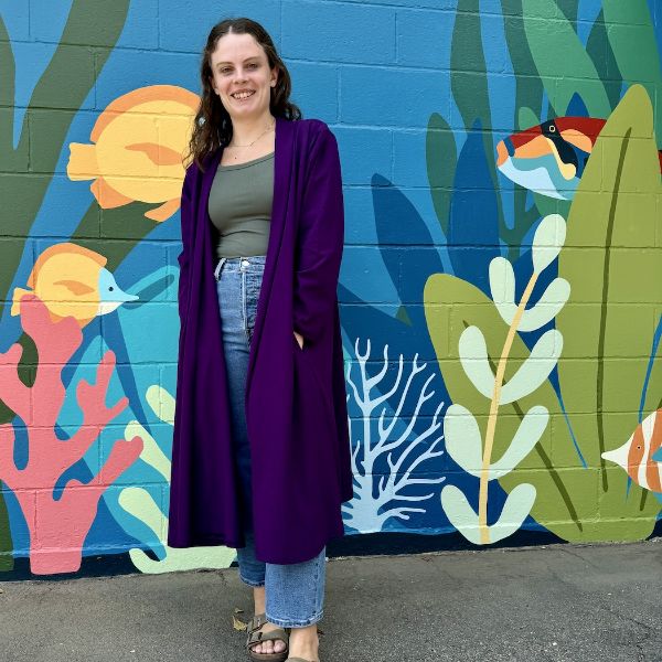 Picture of cotton long jacket - solid