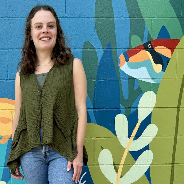 Olive Green Gauzy Cotton Coco Button Vest