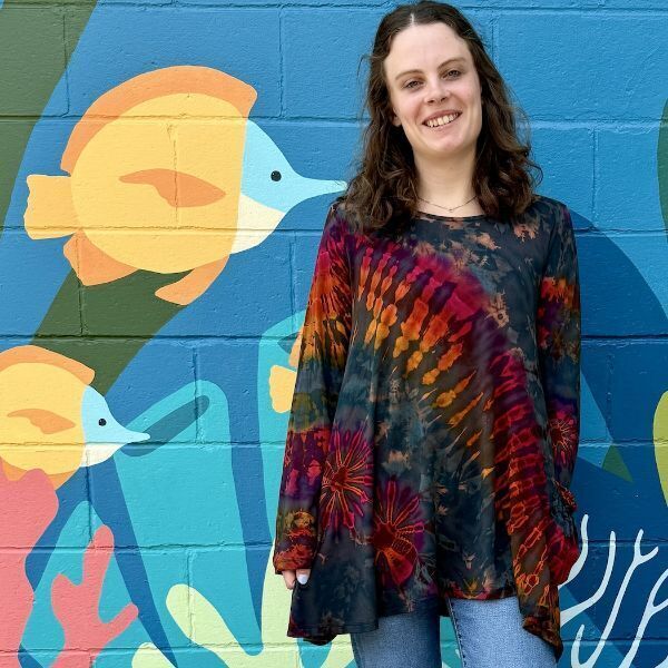 Picture of tie dye hoodie tunic