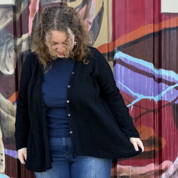 Cotton Gauze Coco Button Up Cardigan