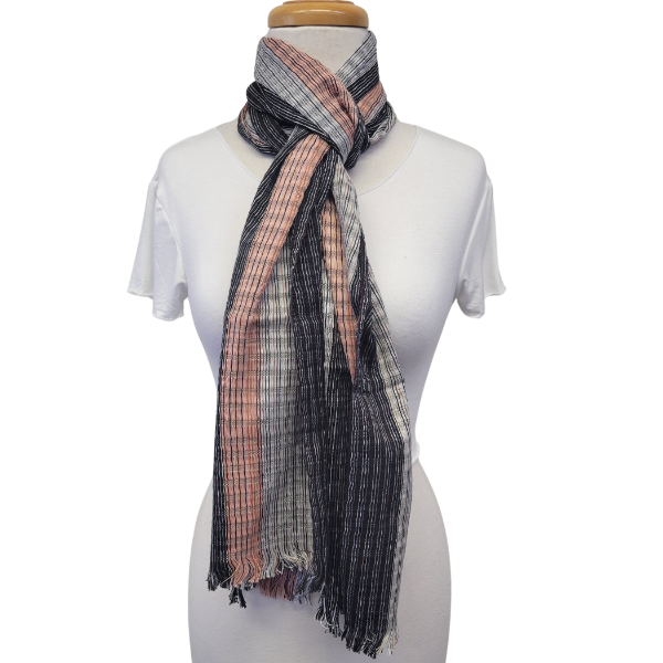 Picture of striped cotton scarf