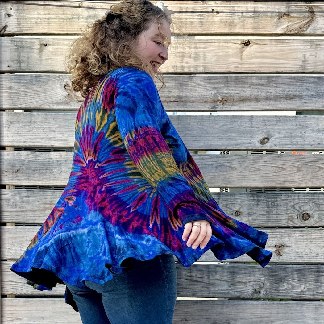 Picture of tie dye swing jacket