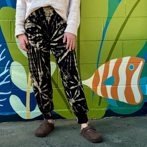 Black & Tan Jenny Tie Dye Jogger Pants