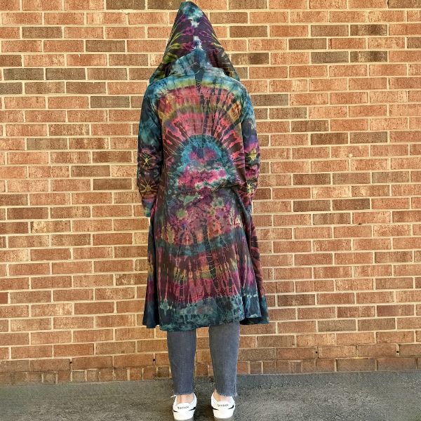 Picture of cotton hoodie jacket - tie dye