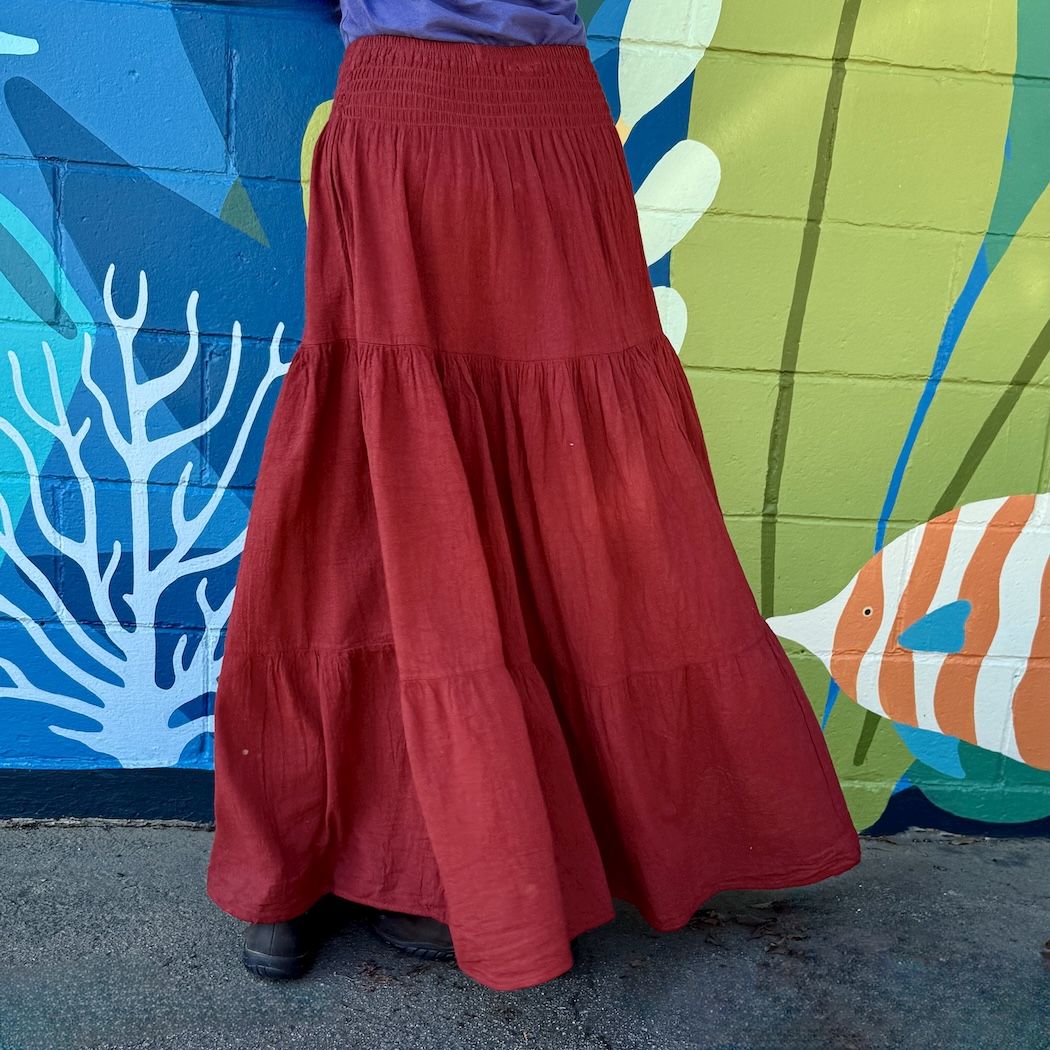 Lily Cotton Tiered Maxi Skirt