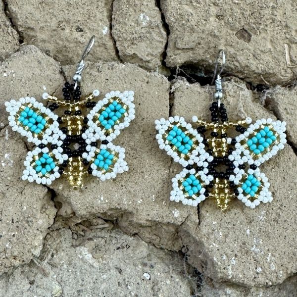 Butterfly Beaded Earrings