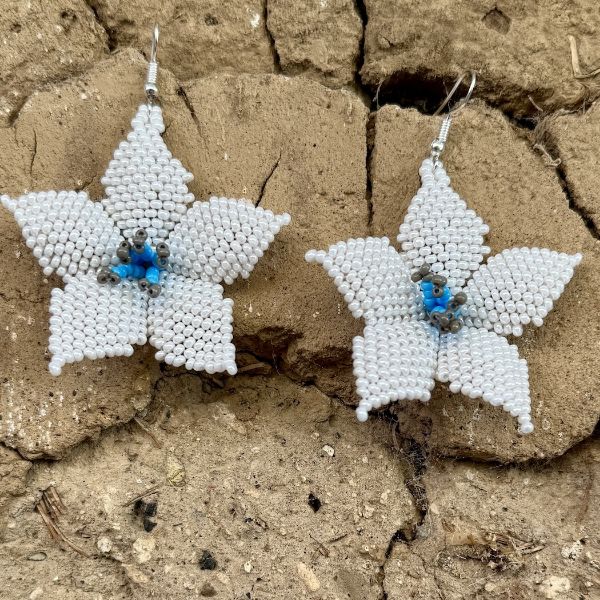 Picture of beaded jasmine earrings