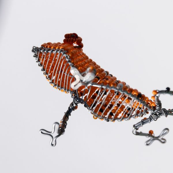 Picture of beaded wire chameleon