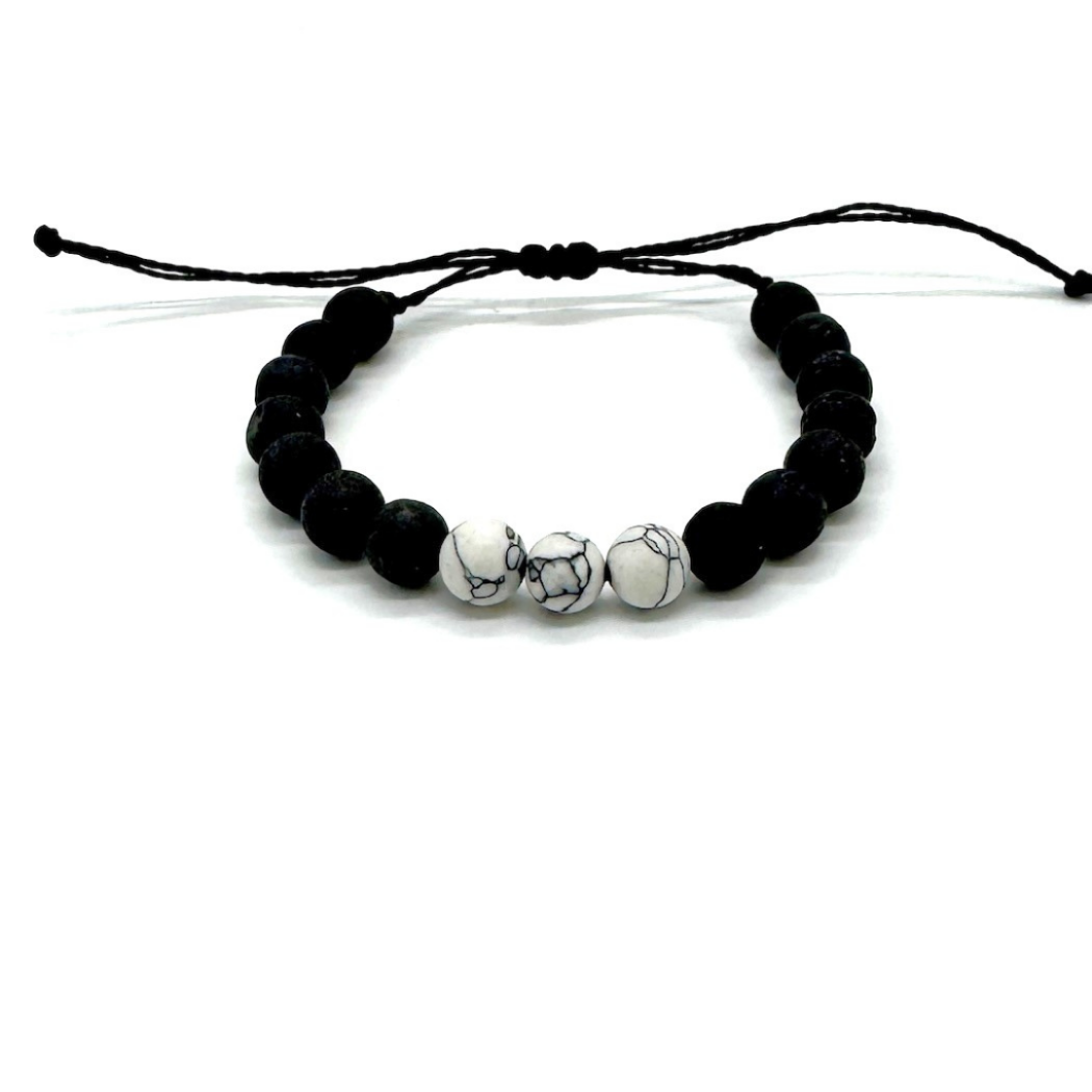 Picture of onyx pull cord bracelet