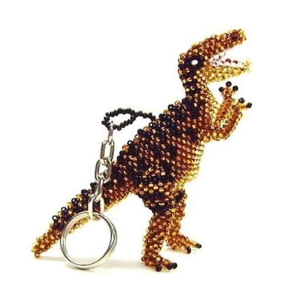 T. Rex Beaded Keychain