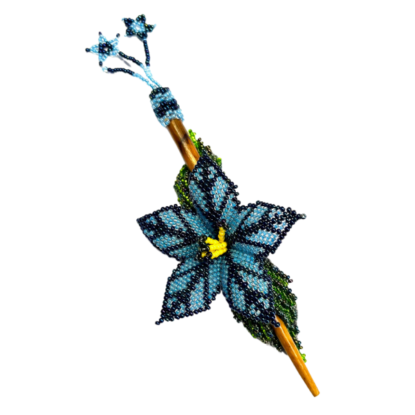 Picture of beaded floral hair stick