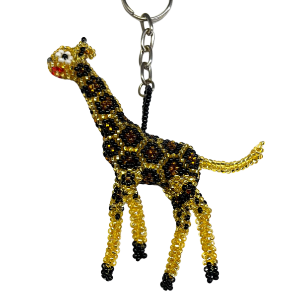 Picture of beaded giraffe keychain/ornament