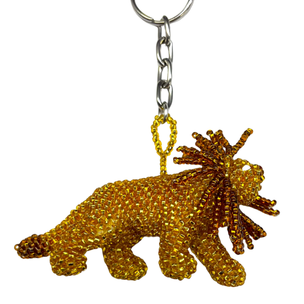 Picture of beaded lion keychain/ornament