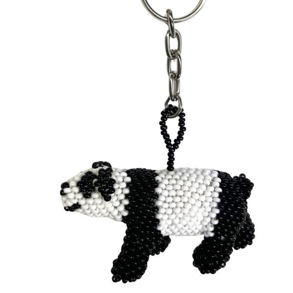 Panda Beaded Keychain