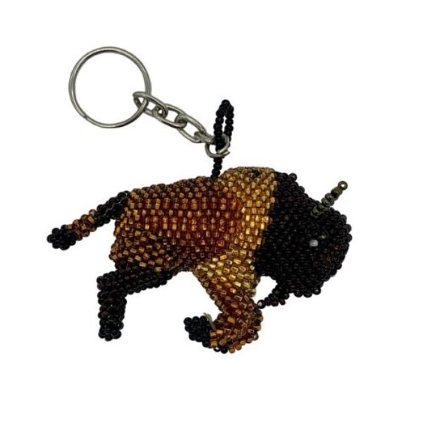 Buffalo Beaded Keychain
