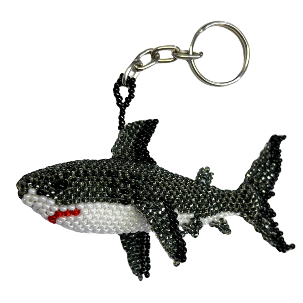 Shark Beaded Keychain